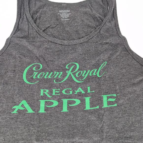 Crown Royal Regal Apple Women's Dark Grey/Gray Graphic Tank Top - Size S - GUC - Picture 4 of 10